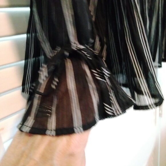 Agnes and Dora sheer black and white striped blouse - Picture 5 of 5